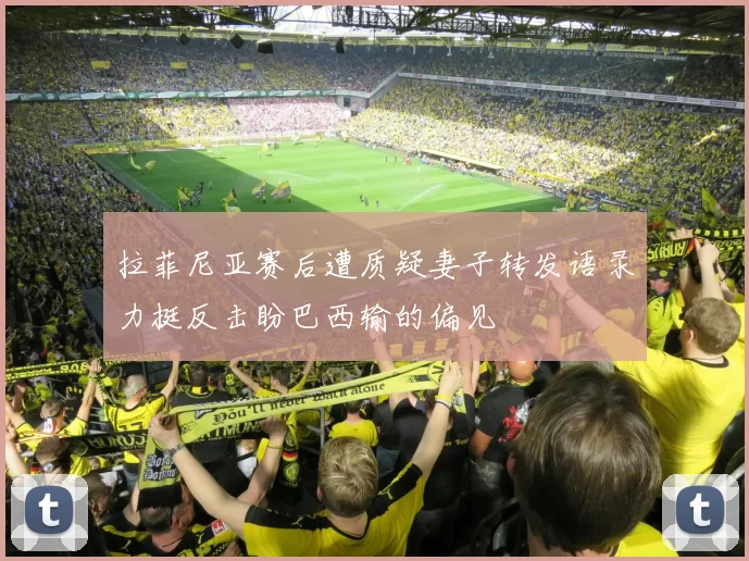拉菲尼亚赛后遭质疑妻子转发语录力挺反击盼巴西输的偏见